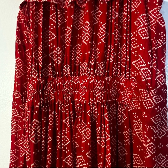 Talisman | Vici red Maisie print off the shoulder maxi dress Women’s size XS - Picture 9 of 13